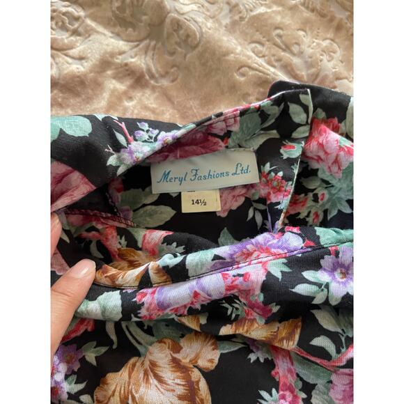 NWT deadstock floral midi dress button back size medium - Picture 7 of 7